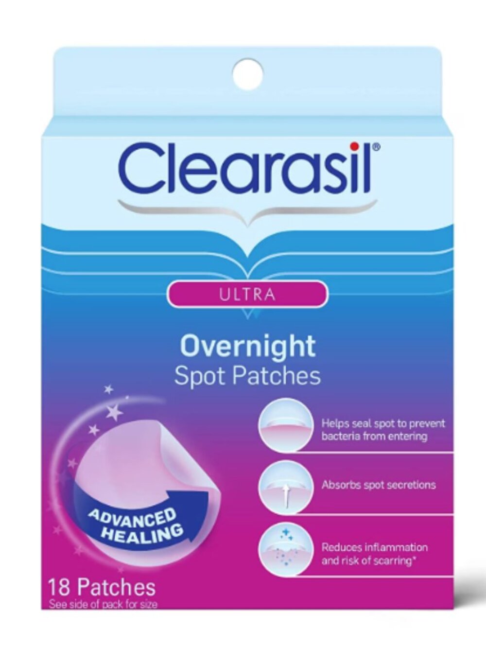 Clearasil Ultra Overnight Spot Patches 18ct. NIB